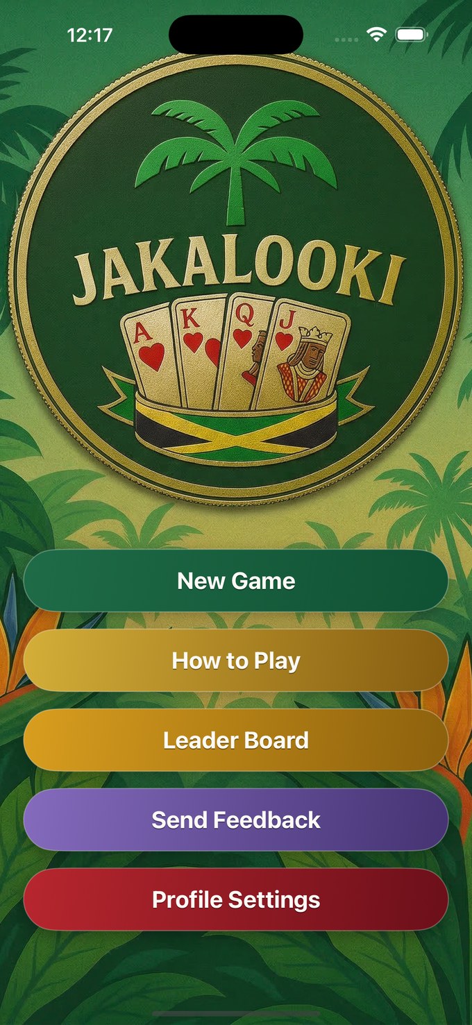 Jakalooki welcome screen — iPhone